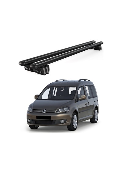 Pençe Volkswagen Caddy Life 5d 2004-2015 Uyumlu Siyah Ara Atkı Port Bagaj Tavan Barı