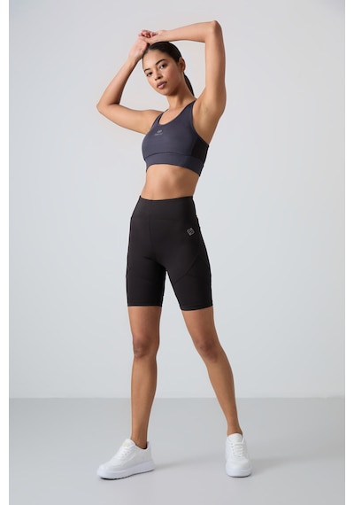 Tommylife Slim Fit U Yaka 2li Paket Petrol-antrasit Kadın Spor Büstiyer - 97121 Antrasit