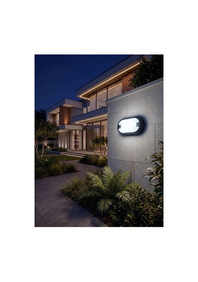 15w Led Duvar Armatürü Siyah Gövde 6500k Beyaz Işık Sıva Üstü Beyaz - 927759472 Beyaz