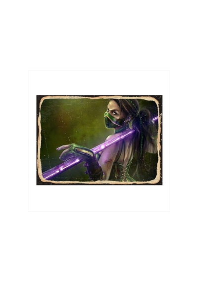 Bedeko Mortal Kombat Jade Hediyelik Ahşap Tablo 35 Cm X 50 Cm