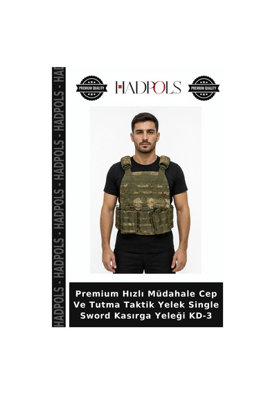 Premium Hızlı Müdahale Cep Ve Tutma Taktik Yelek Single Sword Kasırga Yeleği Kd-3