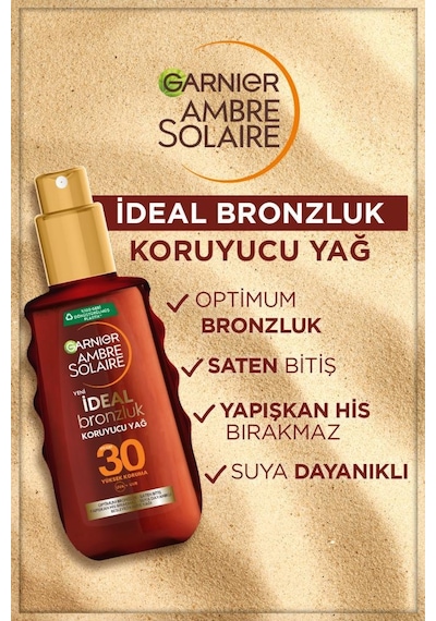 Garnier Ambre Solaire Bronzlaştırıcı Koruyucu Yağ SPF 30 150 ML