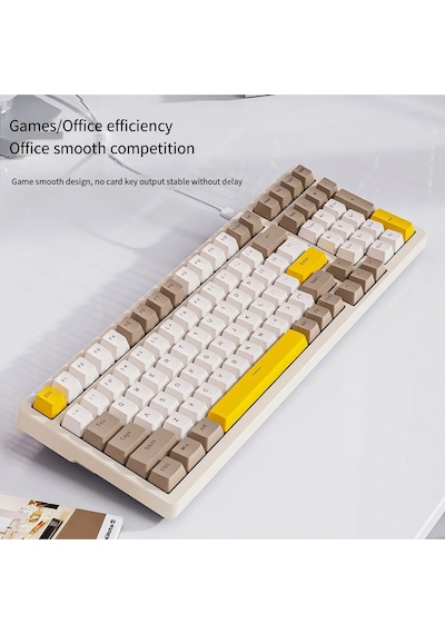 Ziyoulang K3 Max Klavye Red Switch Oyuncu Klavyesi Gaming Mekanik 100 Tuşlu Hotswapp Anti- Ghosting