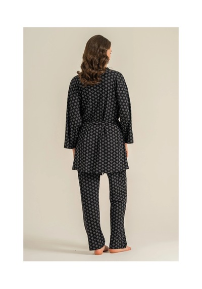 Angbutik Pierre Cardin 9291-s Kadın 3'lü Pijama Takımı Siyah