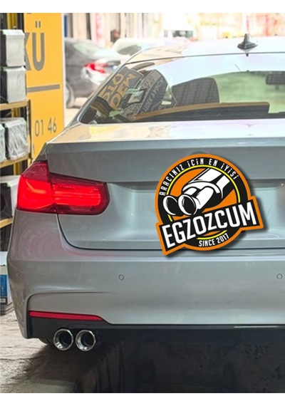76 Mm. Paslanmaz Krom Çiftli Eşit, Düz Içi Dolu Egzoz Eksoz Ucu Uyumlu 1 Adet