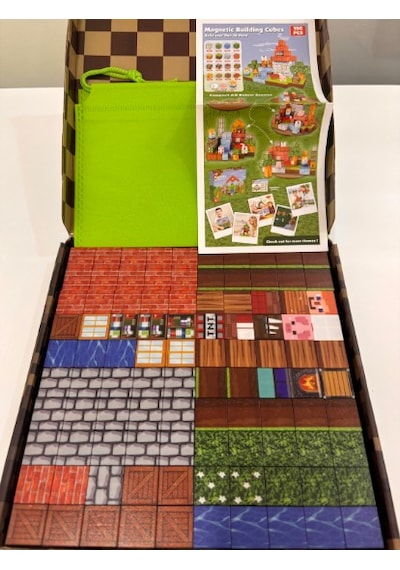 100 Parça Manyetik Bloklar Yapı Blokları Hayvan Evi Temalı Yapı Taşı 2.0 Cm