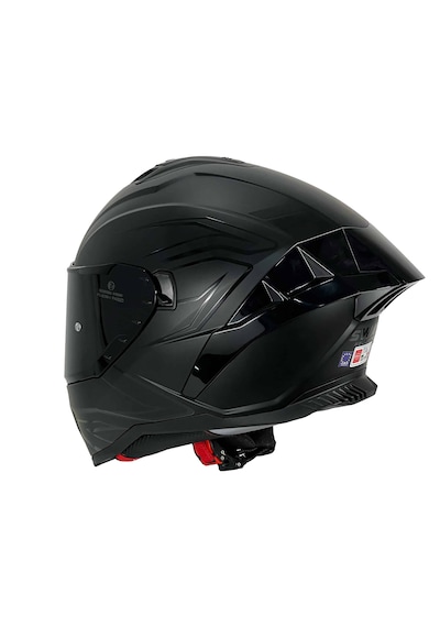 867 Black Line Full Face Motosiklet Kaskı - Mat Siyah- Güneş Vizörlü