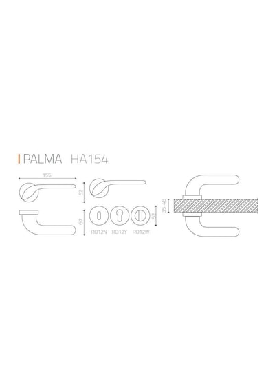 System Palma Kapı Kolu Füme Renk Ha154ro12 Bbn
