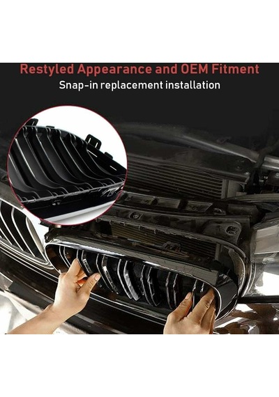 Bmw E60 Çift Çizgi Ön Panjur Izgara 2004-2009 Arası Parlak Siyah