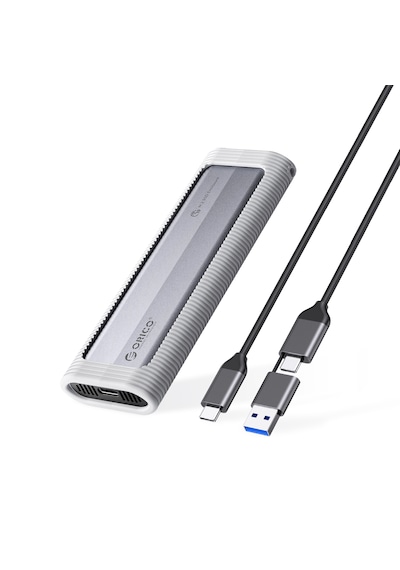 Orico Axm2-g2 M.2 Nvme 10gbps, 8tb Destekli,alüminyum, Silikon Kılıflı, Çift Başlıklı, Type-c Disk Kutusu