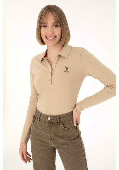 U.S. Polo Assn. Kadın Kum Basic Sweatshirt 50297906-VR085