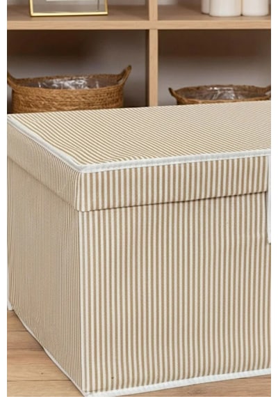 Alas Kahverengi Çok Amaçlı Kapaklı Kutu Maxi Boy Tela 50x40x30 Cm