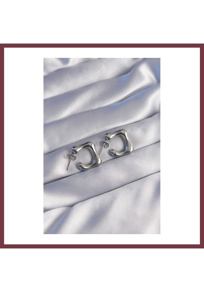 Storeşahin 316l Çelik Gümüş Renk Minimal Bubble Küpe Shn0720