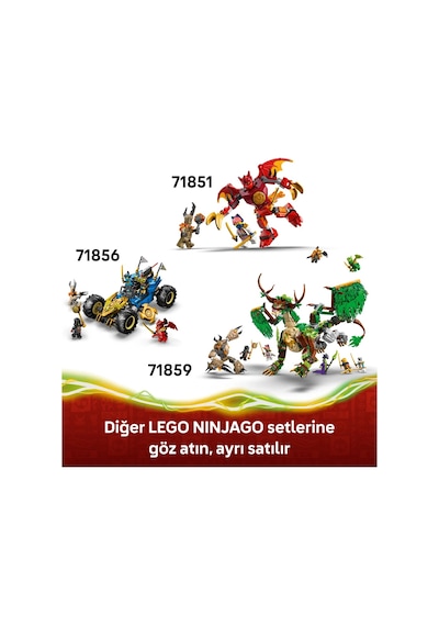 LEGO® NINJAGO® Ninja Aracı Ağaç Ev Savaşı 71857 - 7 Yaş ve Üzeri Çocuklar için 6 Minifigür İçeren Oyuncak Yapım Seti (642 Parça)