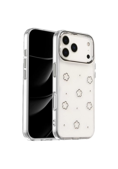 Newface Apple iPhone Uyumlu 17 Pro Max Fiyonk Desenli Kapak - Desen 2 Beyaz Diğer