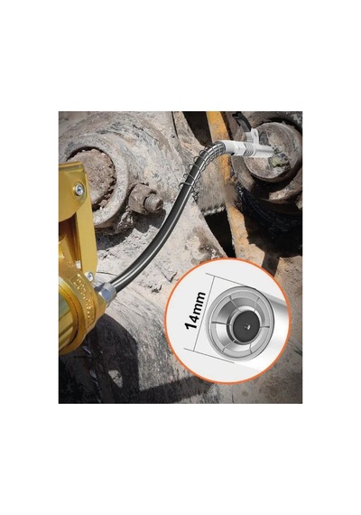 Profesyonel Gres Pompası Ucu Tek Mandallı + 30 Cm Yaylı Hortum