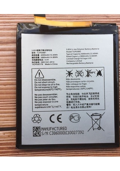 Kdr Alcatel A7 Tlp038B1 Batarya Pil