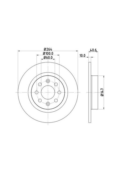 Mga 50691 Fren Disk Arka 264 4 Grande Punto 1.9 Mtj 05 50902167