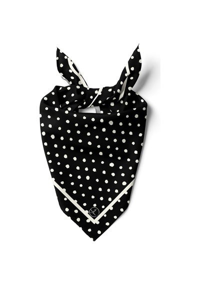 Matmazel Noir Desen Bandana/fular Siyah