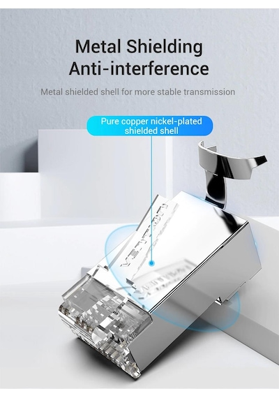 4229 Cat7 Rj45 Jack Internet Patch Kablo Ucu Konnektör Jak (10 Adet)