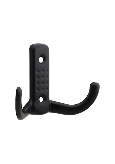 10 Adet Mat Siyah Metal Duvar Elbise Askısı 50cm