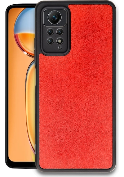 Xiaomi Redmi Note 12 Pro 4g Uyumlu Kılıf Aras Deri Kapak - Kırmızı
