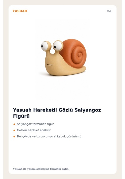 Yasuah Hareketli Gözlü Salyangoz Figürü