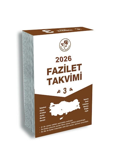 Fazilet Neşriyat 2026 Fazilet Blok Takvimi 7 Bölge Yurtiçi Duvar Takvimi