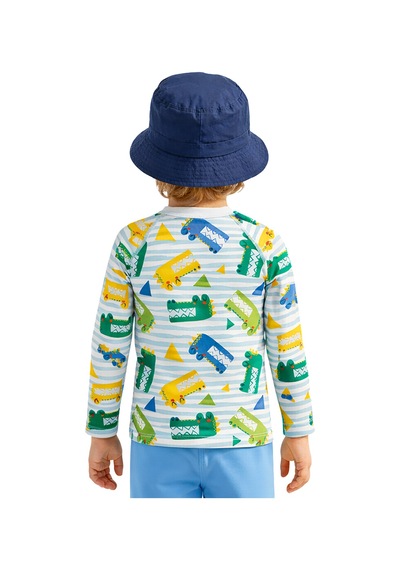 Denokids Uv Korumalı Timsah Erkek Çocuk Mayo T-shirt Renkli