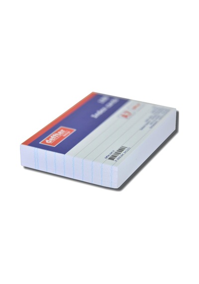 Deffter İndex Kartı A7 Beyaz Çizgili 64125-3