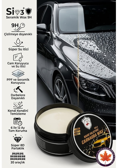 Sıo3 Nano Valkyrie Seramik Carnauba Wax 9h 200gr