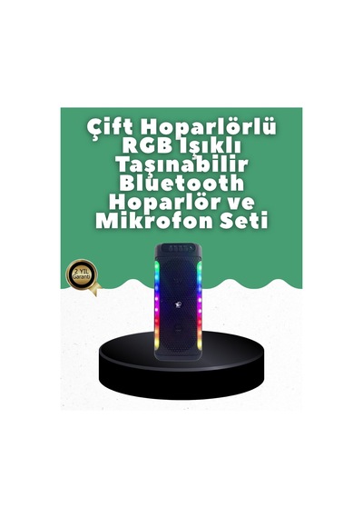 Yüksek Ses Güçlü Kablosuz Hoparlör Karaoke Mikrofonlu Mh-hs5857-7806