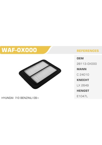 Wınkel Waf-0X000 Hava Filtresı İ10 08-