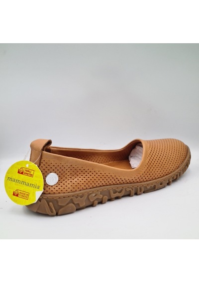Mammamia D24ya-400 Taba Renk Hakiki Deri Kadın Casual Ayakkabı Taba