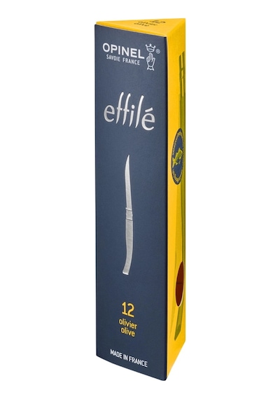 Opinel N 12 Effile Zeytin Saplı, İnce Ve Keskin Çelik Çakı Kahverengi