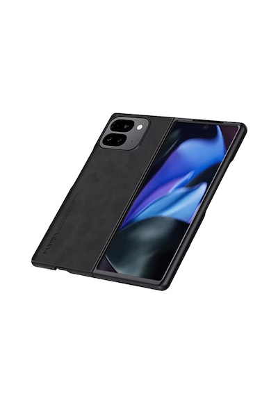 Microcase Google Pixel 11 Pro Fold İle Uyumlu Luxury Leather Series Deri Desenli Plastik Koruma Kılıf - Al8125 Siyah