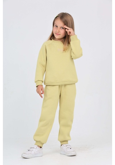 Toontoy Kids Toontoy Kız Çocuk 2'li Takım Bisiklet Yaka Sweatshirt & Beli Paçası Lastikli Cepli Jogger Eşofman Altı - 3 İplik Şardonlu Açık Yeşil Toontoy Kids Toontoy Kız Çocuk 2'li Takım Bisiklet Yaka Sweatshirt & Beli Paçası Lastikli Cepli Jogger Eşofman Altı - 3 İplik Şardonlu Açık Yeşil