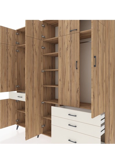 Hyperion Dolap 11 Raflı 4 Çekmeceli 2 Askılı 220x44x243 Çam-çam/aytaşı Atlas Çam/aytası Hyperion Dolap 11 Raflı 4 Çekmeceli 2 Askılı 220x44x243 Çam-çam/aytaşı Atlas Çam/aytası
