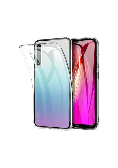 Xiaomi Redmi Note 8 Kılıf Lüx Şeffaf Silikon Altın
