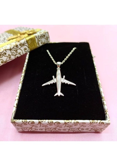 Oriental Kuyumculuk Jewellery Gümüş Uçak Kolye Gümüş