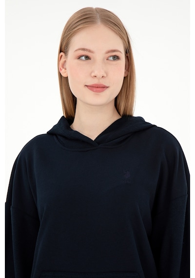 U.S. Polo Assn. Kadın Lacivert Kapüşonlu Sweathırt 50291264-VR033