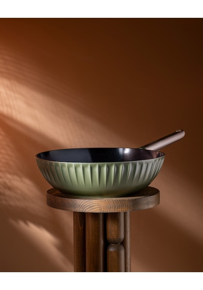 Madame Coco Freya Wok Tava - Yeşil - 30 CM