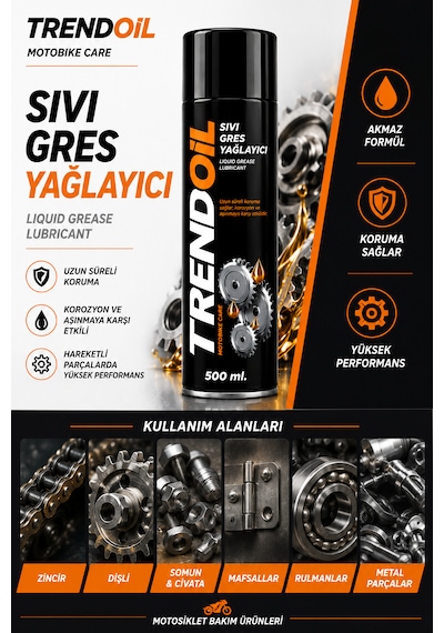 Trendoil Sıvı Gres Yağlayıcı Sprey 500 ML 24'lü