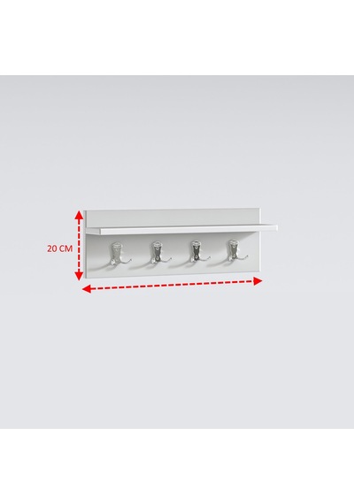 Kenzlife Elbise Askılığı Askılık Vettini038 Byz 20 038 12 Metal Gri 4 Adet Askı Portmanto Beyaz