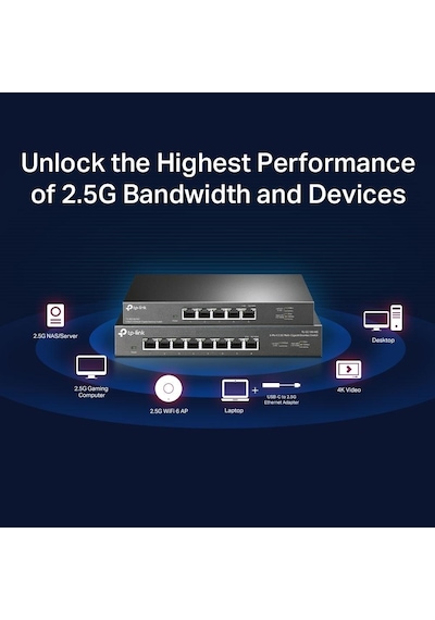 TP-Link Tl Sg105 M2 5 Port 2.5G Multıgıgabıt Switch