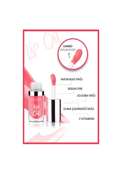 Note Cosmetique Lip Oil Nemlendirici ve Parlatıcı Dudak Bakım Yağı - 20 Pink For Me - Pembe
