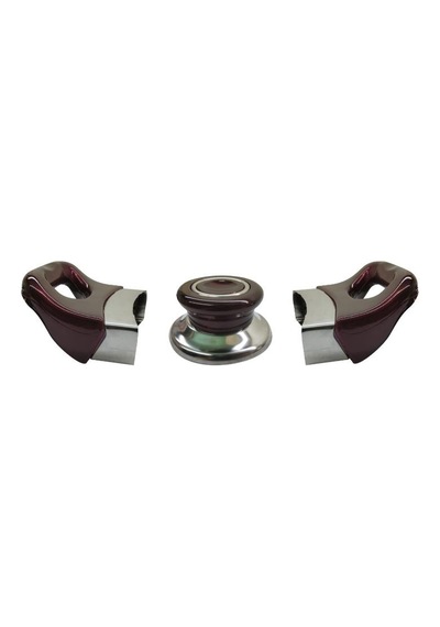 Bordo / Vişne Tencere Yan Kulpları Ve Kapak Kulpu Seti - 2 Set