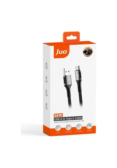 66w Usb-a To Type-c Örgülü Hızlı Şarj Ve Data Kablosu 1 Metre Diğer