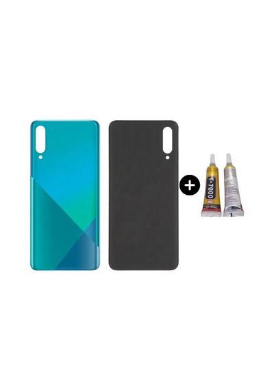 Samsung A30s Sm-a307 Uyumlu Arka Pil Kapağı Mavi + B7000 Çok Renkli