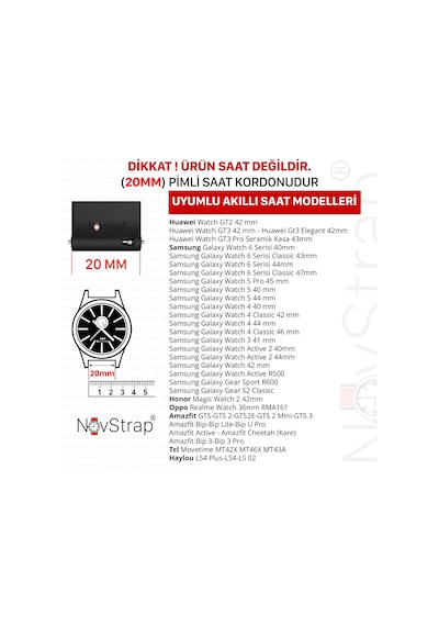 Novstrap Amazfit İle Uyumlu Gts-gts 2-gts2e-gts 2 Mini-gts 3-gts 4 Mini Kordon 20mm Lansman Kumaş